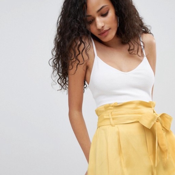ASOS yellow wide leg linen pants - Picture 4 of 4